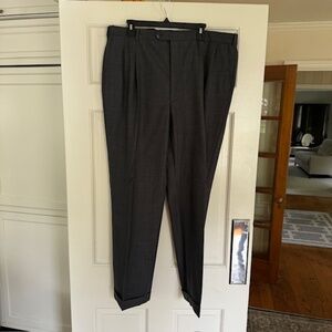 Brooks Brothers Gray Plaid Dress Pants; 42R